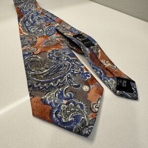 Vintage Dunhill Tie Paisley Abstract Geometric Italy 100% Silk Old Money Necktie